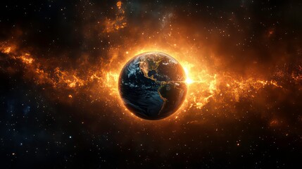 Obraz premium Solar wind powering future net zero climate action in ESGdriven world. Concept Sustainable Energy, Climate Action, ESG Investing, Net Zero, Solar Power