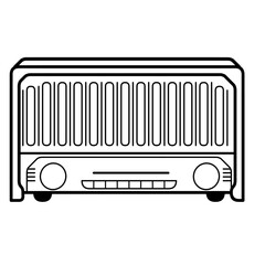 Classic radio design vector art
