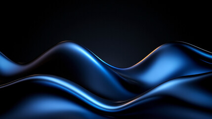 Dark background with black and blue tones creates a glowing light swirl effect, evoking energy and movement with a smooth texture, perfect for a chaotic yet elegant design concept.

