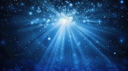 Fototapeta premium Bright Blue Light Burst
