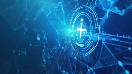 Obraz premium Cyber Security Protection Shield