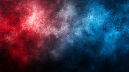 A dark red, blue, and black grainy background with a noisy color gradient, creating a chaotic and abstract atmosphere, perfect for a banner, header, or poster cover design

