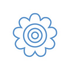 Flower clip art design on plain white transparent isolated background for card, shirt, hoodie, sweatshirt, apparel, card, tag, mug, icon, poster or badge