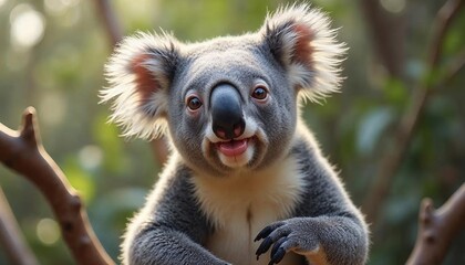 Obraz premium Adorable Koala Bear in Australian Habitat