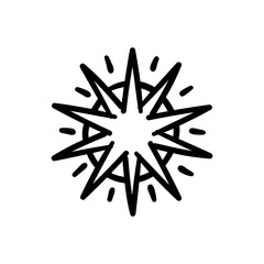 Star clip art design on plain white transparent isolated background for card, shirt, hoodie, sweatshirt, apparel, card, tag, mug, icon, poster or badge