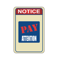 Fototapeta premium Commercial label Pay attention