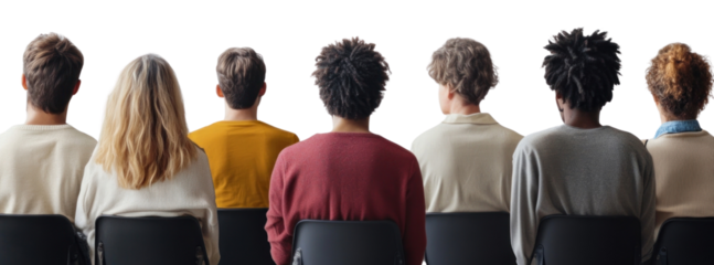 PNG Casual group people person back.