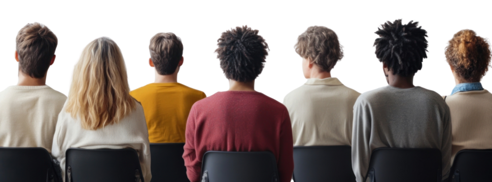 PNG Casual group people person back.