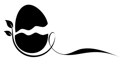 vector easter eggs with plant ornaments