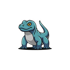 Adorable Blue Comodo Cartoon