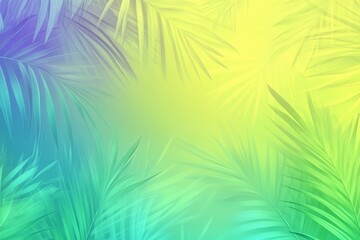 Fototapeta premium A vibrant gradient background with tropical colors.featuring bright greens, yellows, and blues.conveying a lively and exotic feel.ideal for travel promotions and summer themes