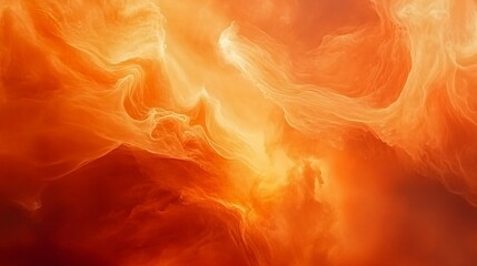 Abstract Orange and Yellow Swirling Cloudscape