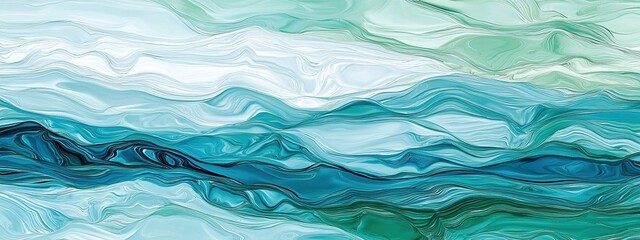 Obraz premium Rippling water patterns in shades of blue and green reflecting natures beauty
