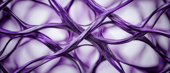 Abstract Purple Geometric Background  Symmetrical Curvy Lines Ornament