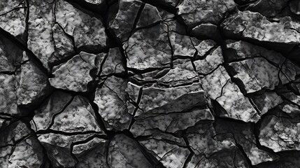 Black white rock texture background