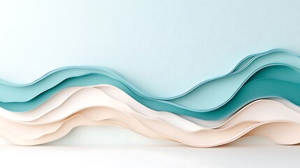 Fototapeta premium Flowing abstract background in pastel colors graphic design modern aesthetic serene viewpoint