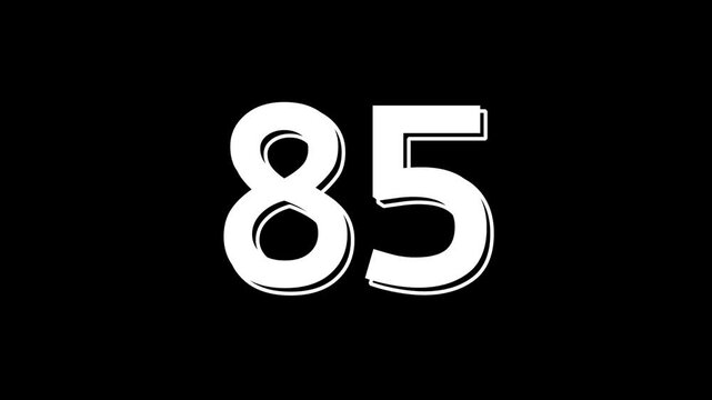 90 seconds countdown timer with white digital timer suitable for minimalist themed content related to numbers, counting, countdowns, great for digital graphics