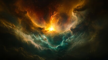 Colorful space galaxy cloud nebula. Stary night cosmos. Universe science astronomy. Supernova background wallpaper