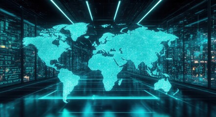 Fototapeta premium Illustration of Global Networks and Data Connectivity.