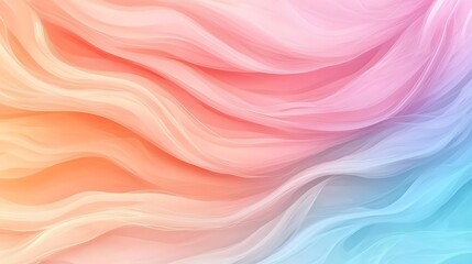 Obraz premium Artistic viewpoint soft abstract background with pastel fluid waves and calm vibes