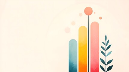 Obraz premium Abstract background with pastel colors showcasing artistic growth in modern design