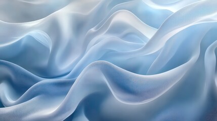 Obraz premium Abstract flowing white wave fabric background, smooth elegant curves, subtle minimalistic design
