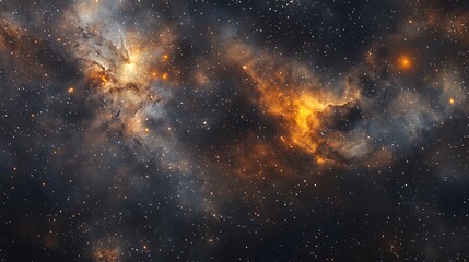 Obraz premium Cosmic Clouds and Stars in a Dark Night Sky