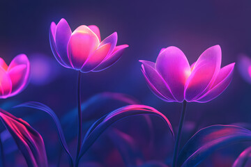 A close-up of a purple flower blooming in a vibrant garden