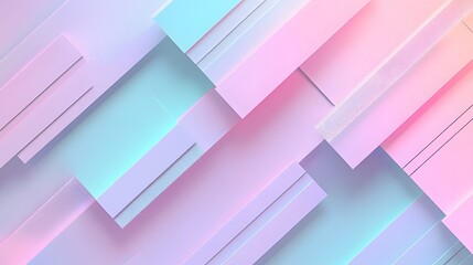 Obraz premium Abstract Pastel Geometric Shapes Design