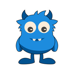 Draw monster characters with cute cartoon shapes