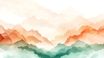 Fototapeta premium Abstract background in pastel color mountain landscape digital art soft hues serene viewpoint