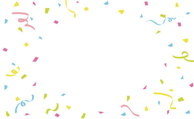 カラフルな紙吹雪の背景イラスト素材