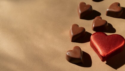 Fototapeta premium バレンタインのハートのチョコレート