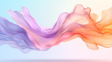 Fototapeta premium Abstract flowing background in pastel colors soft textures in a digital art environment