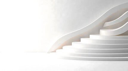 Naklejka premium Abstract background in pastel colors modern architecture stairs indoor space minimalist design