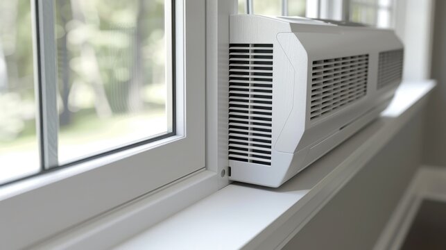 Window AC Unit: A sleek, compact air conditioner that fits into your window frame, offering efficient cooling and a convenient way to beat the heat.
