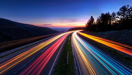 Colorful Light Trails