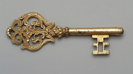 Miniature Key: A charming, small key with delicate carvings, made for unlocking tiny treasures like jewelry boxes or miniature locks, full of intricate design.
