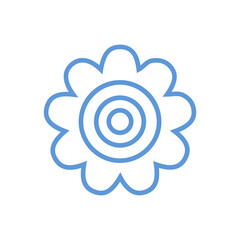 Flower clip art design on plain white transparent isolated background for card, shirt, hoodie, sweatshirt, apparel, card, tag, mug, icon, poster or badge