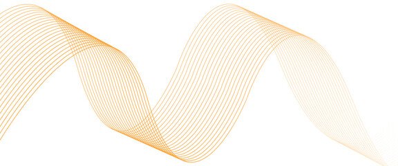 Vector abstract gold wave line on white background