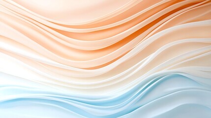 Fototapeta premium Flowing abstract background with pastel colors digital art soft waves tranquil scene