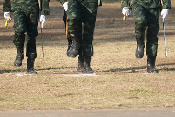 group of soldiers in action
