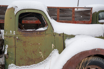 Old Truck in snow