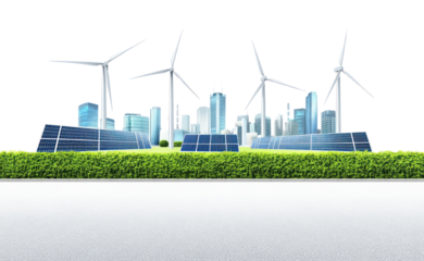 PNG City turbines modern panels.