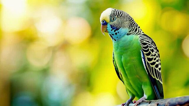a green and blue parakeet
