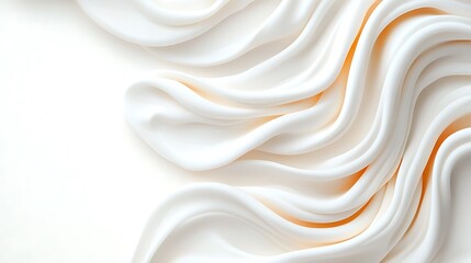 Obraz premium Flowing abstract background with pastel color waves soft texture digital art design