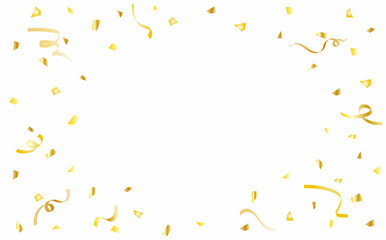 金色の紙吹雪の背景イラスト素材