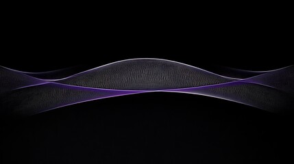 Abstract Purple Waves on Black Background