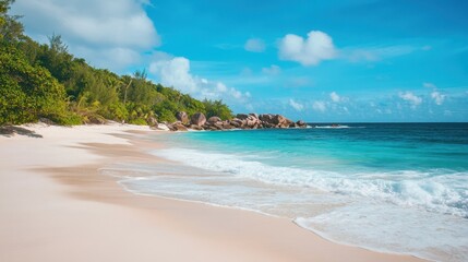 beautiful summer tropical holiday suny sandy beach background