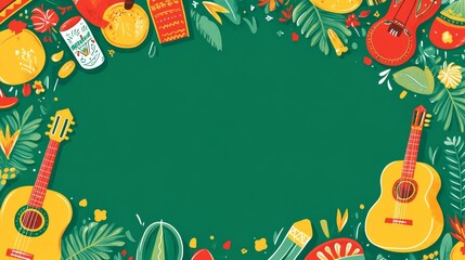 Naklejka premium Cinco de Mayo-themed background